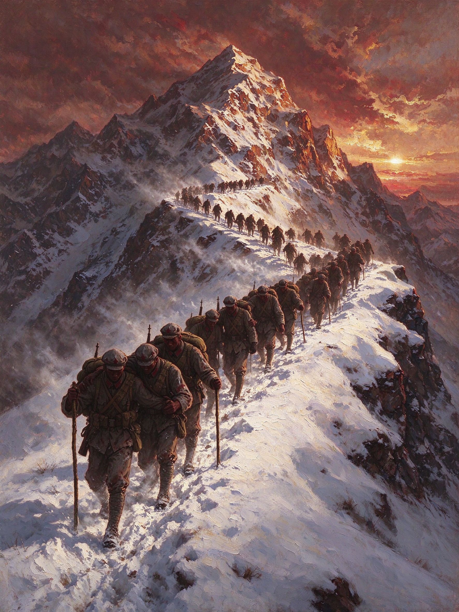 红军爬雪山